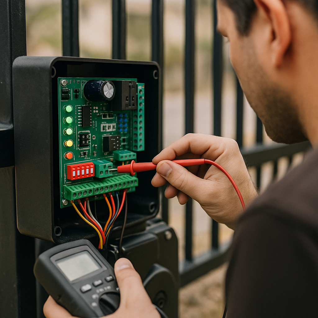 Gate motor and opener repair with multimeter